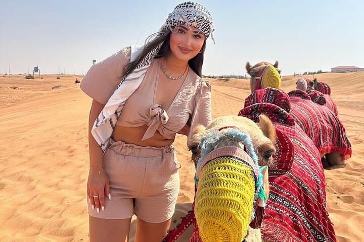 Sunrise Desert Safari Dubai: Private Morning 4x4 Dune Drive, Camel Ride & Sandboarding photo 1