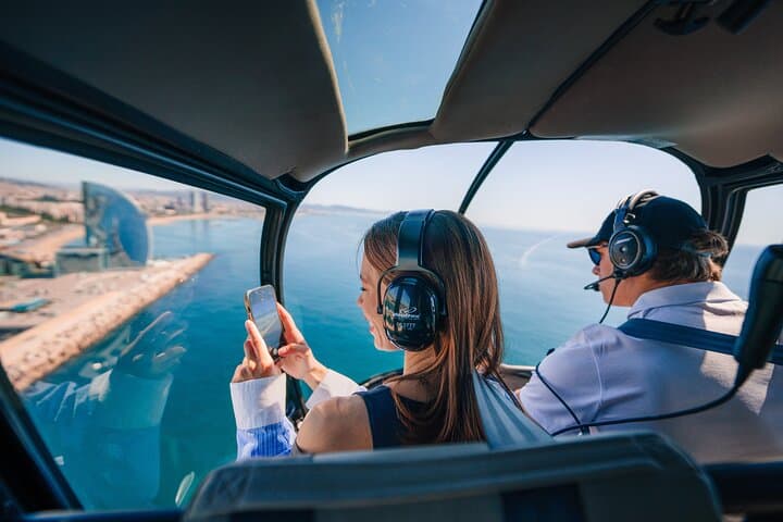Barcelona 360: Private Helicopter Flight, Sailboat Transfer & Old Town Walking Tour