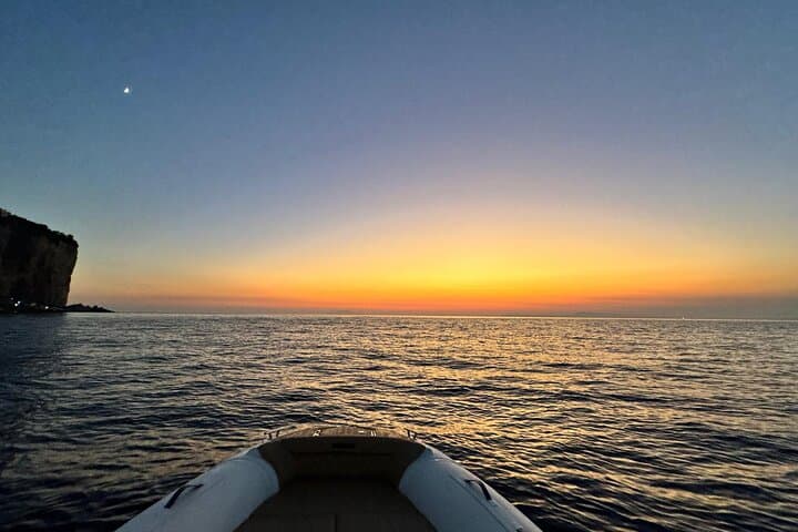 Sunset Aperitif Cruise from Sorrento: Private Boat to Seiano with Swim and Sea Cuoppo