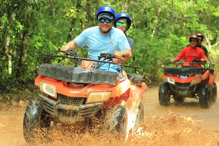Maya Adrenaline: ATV, Cenote Swim and 1km Zipline Adventure from Tulum
