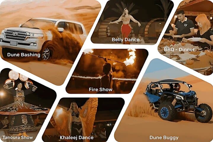 Dubai Sunset Desert Safari: Dune Bashing, Camel Ride & BBQ Evening