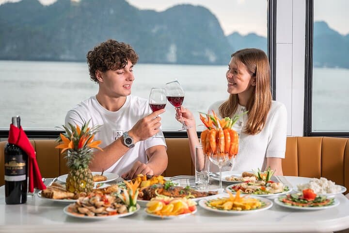 Halong Bay Olympus 5-Star Cruise: Jacuzzi, Caves, Kayaks & Sunset