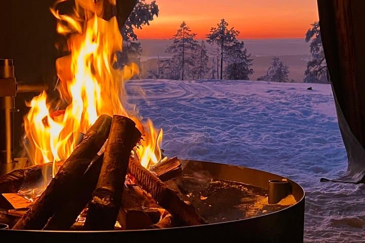 Evening Snowmobile Safari near Rovaniemi — Campfire, Sausages & Northern Lights photo 3
