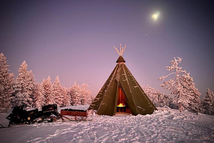 Evening Snowmobile Safari near Rovaniemi — Campfire, Sausages & Northern Lights photo 4