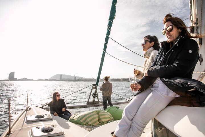 Private Barcelona Catamaran Cruise with Cava and Tapas (Sunset Option)