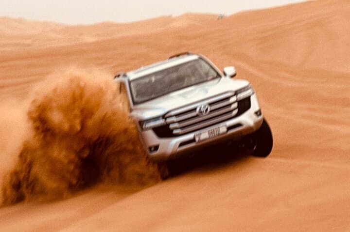 Dubai Red Dune Safari: Camel, Falcon & Sandboarding with Premium BBQ