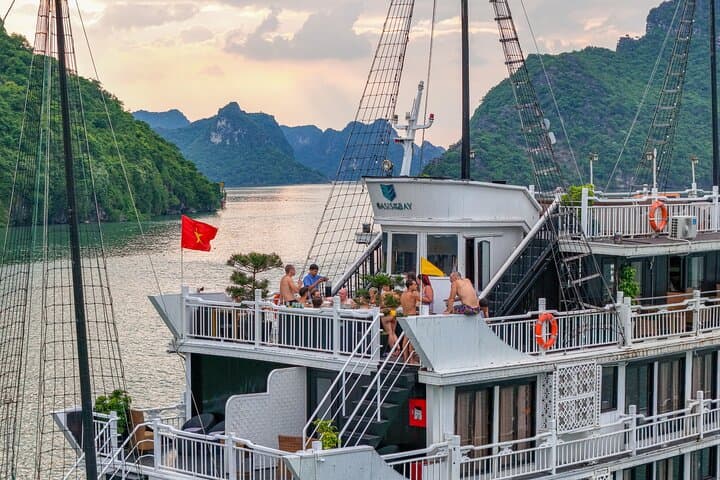 Oasis Bay 2D1N Halong Bay Party Cruise: Kayak, Trampoline & Overnight Cabin photo 1