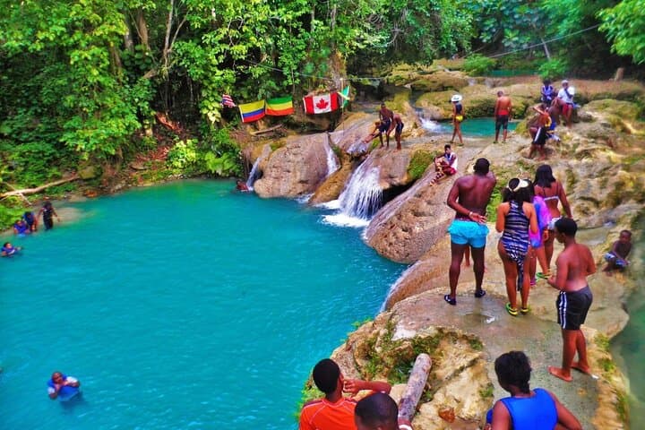 Blue Hole Waterfall & Bamboo Rafting from Ocho Rios — Swim, Swing & White River Drift photo 3