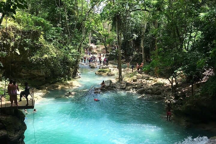 Blue Hole Waterfall & Bamboo Rafting from Ocho Rios — Swim, Swing & White River Drift photo 6
