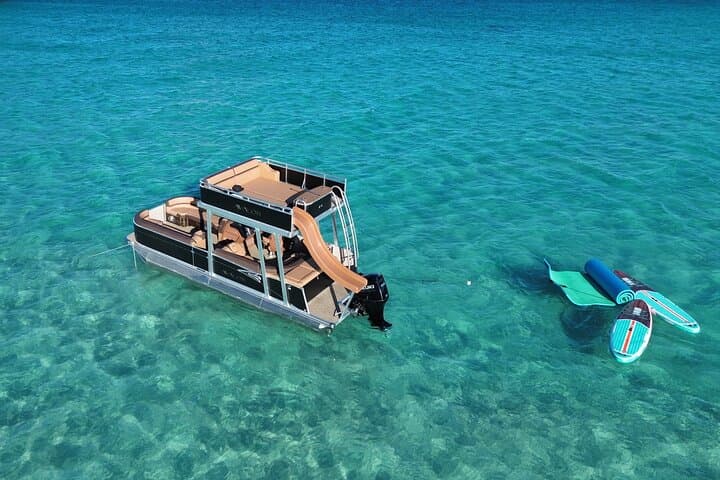 Private Crab Island Luxury Slide Pontoon Charter — 4-Hour Destin Pontoon Rental