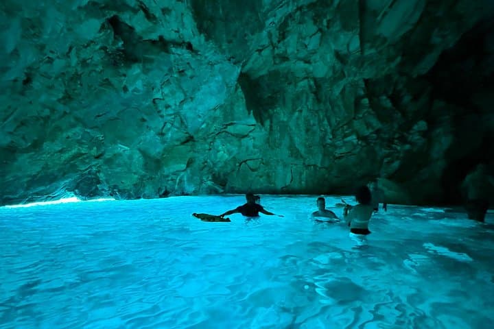 Vlora to Grama Bay Speedboat: Blue Cave, Secret Beaches & Ancient Rock Carvings photo 3