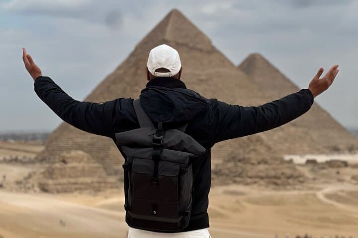 Giza Pyramids ATV & Camel Adventure with Grand Egyptian Museum Visit and Bazaar Shopping