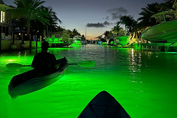 Sunset Kayak Adventure with Enchanting Underwater Lights in the Florida Keys