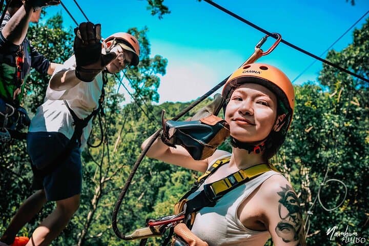 Samui Zipline: Fly the Tree Bridge Jungle Cafe & Waterfall Adventure