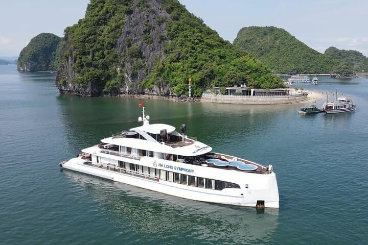 Day Cruise Through Ha Long Bay: Symphony 5-Star Tour to Sung Sot Cave & Titov Island