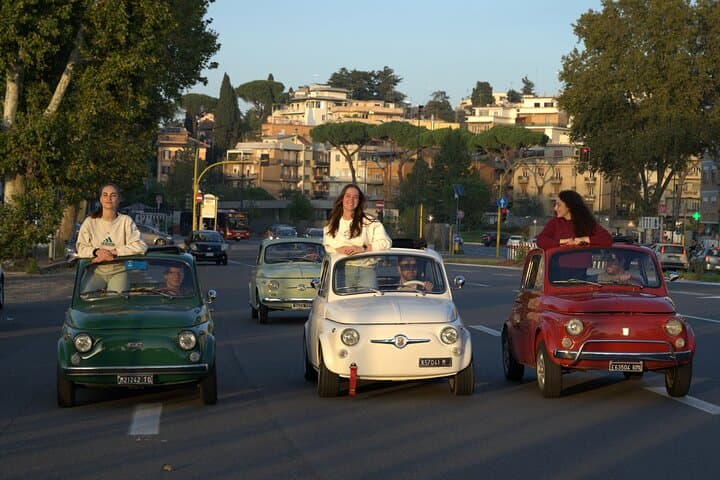 Rome Fiat 500 Tour: Appian Way, Colosseum & Local Food Tasting