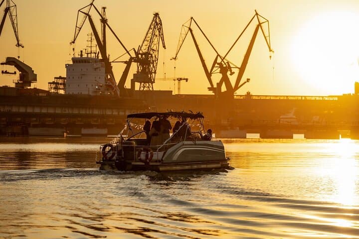 Magic Sunset Cruise to Gdańsk Shipyard Aboard Baby Blue Katamaran