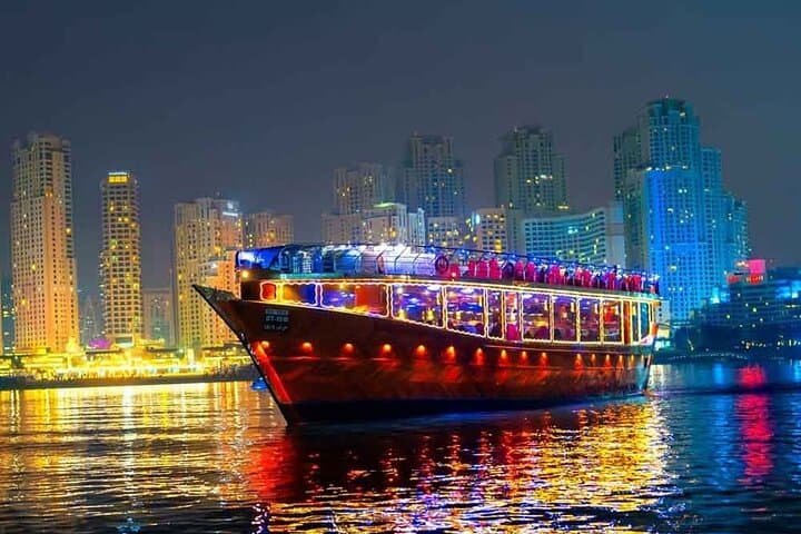 Dubai Marina Dhow Dinner Cruise: Night Skyline Views & Buffet photo 2