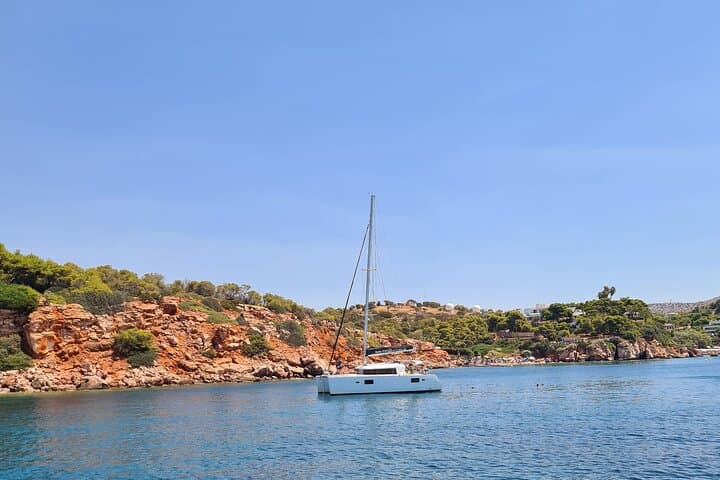 Private Catamaran Cruise & Lunch Along Rhodes' South Coast