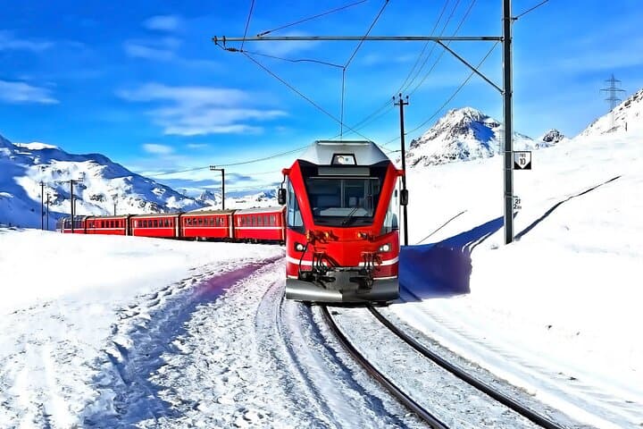 Bernina Express Day Trip from Milan to St. Moritz — Scenic Alpine Train Journey