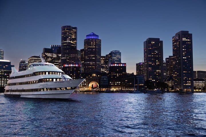 Boston Harbor Sunset Dinner Cruise with Skyline Views
