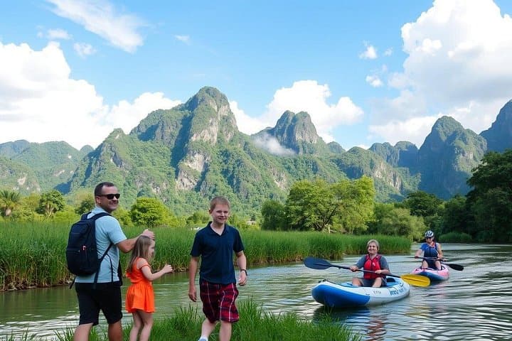 Vang Vieng Day Adventure: Blue Lagoon Zipline Kayak and Buggy Experience photo 6