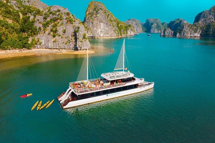 Lan Ha Bay Cat Ba Catamaran Day Cruise: Kayaking, Cycling & Sunset Party photo 1
