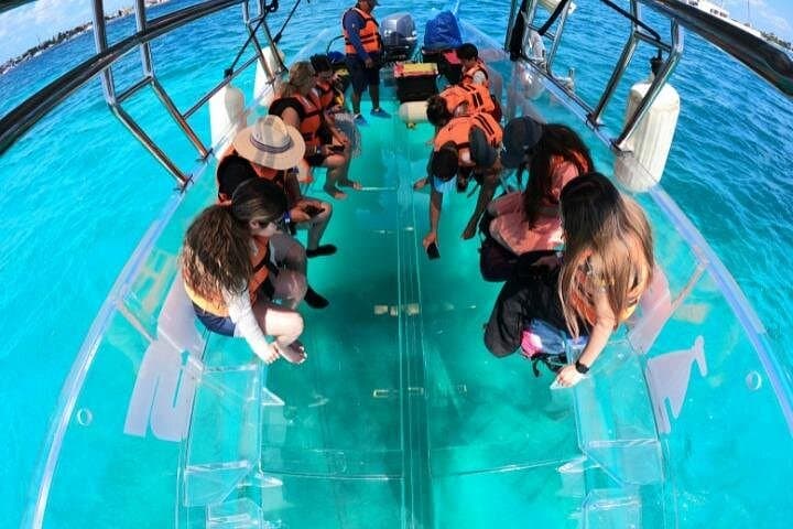 Transparent-Bottom Boat Tour Around Isla Mujeres: Coral Reefs, El Farito & Playa Norte photo 2