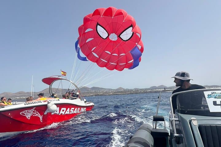 Parasailing in Lanzarote: 10-Minute Coastal Flight Over Volcanic Shores photo 4
