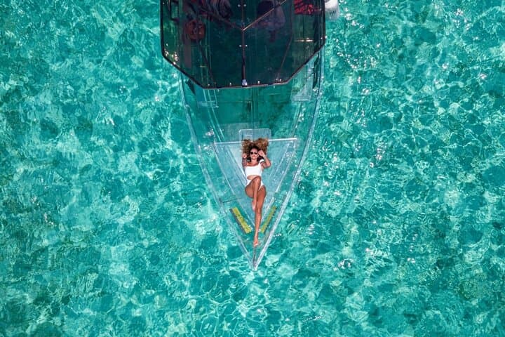 Transparent Boat Tour in Cozumel Reefs: Glass-Bottom Views of a Sunken Ship and Coral Gardens photo 3