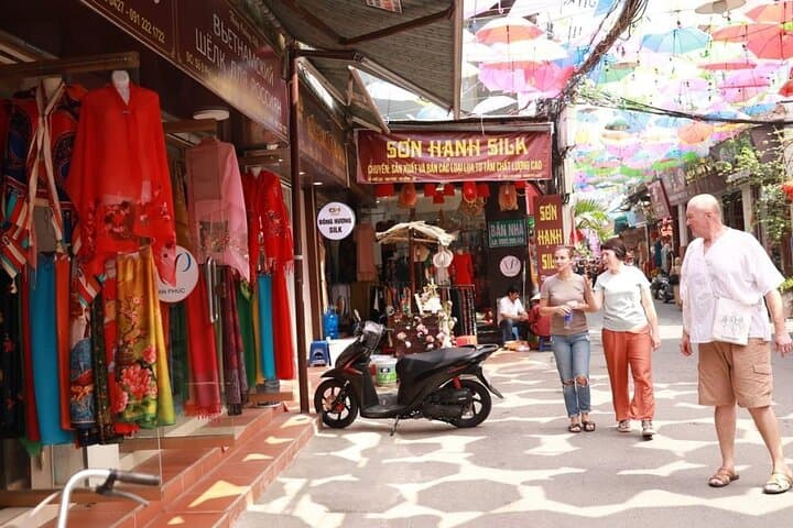 Van Phuc Silk & Duong Lam Ancient Village Day Trip from Hanoi — Silk, Gates & Country Cycling photo 3