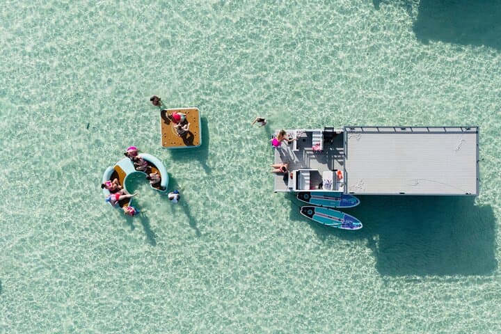 Private Crab Island Boat Charter: Destin Day Trip with Paddleboards & Dolphins