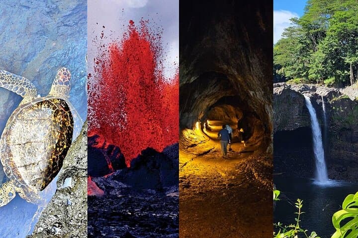 Hilo to Kīlauea: Volcanoes, Waterfalls & Black Sand Beach Day Tour