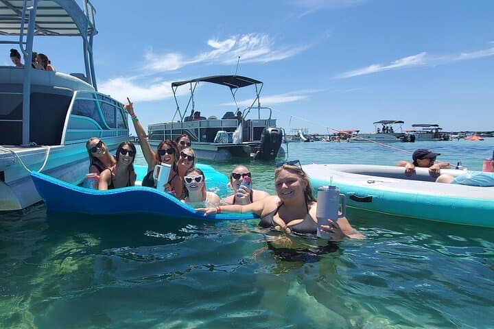 Private Crab Island Party Boat in Destin: Pontoon, Paddleboards & Lily Pad photo 2