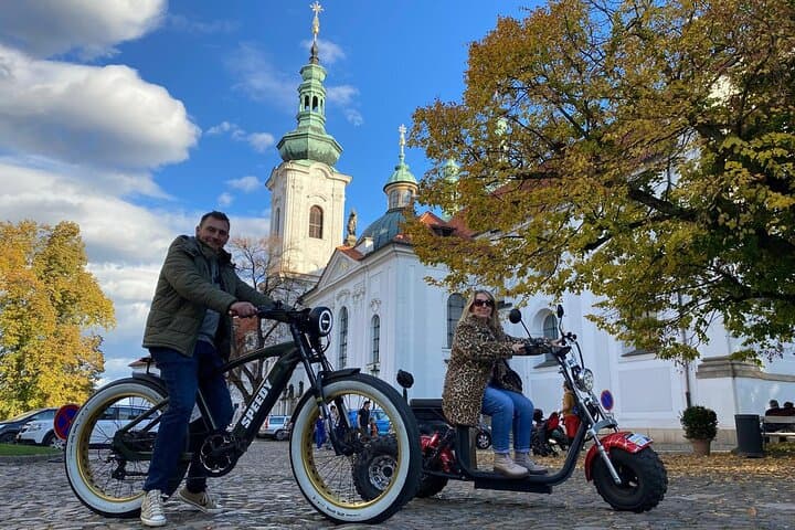 Prague Trike & E-Bike Combo Tour — City Views, Castle Sights and River Rides
