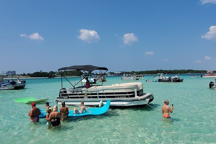 Crab Island Pontoon Escape: Lily Pad, Paddleboard & Party Gear in Destin photo 3