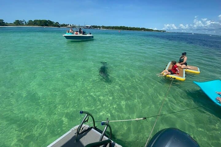 Crab Island Pontoon Party: Paddleboard, Lily Pad & Cooler in Destin photo 2