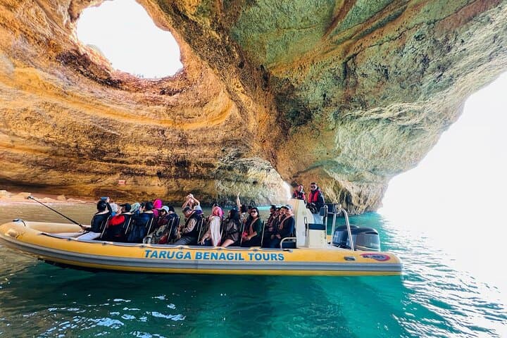 Racing the Algarve Sea: Semi-Rigid RIB Tour to Benagil Caves from Portimão