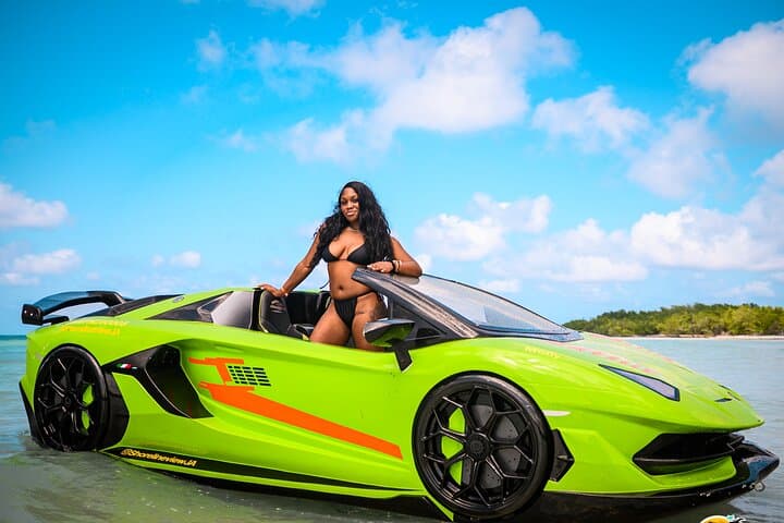 Montego Bay Jet Car: Lamborghini-Style Jet Boat with Drone Video