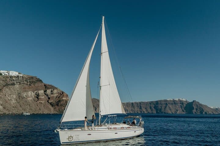 Private Santorini Sunset Sailing Volcano Tour with Dinner & Hot Springs photo 2