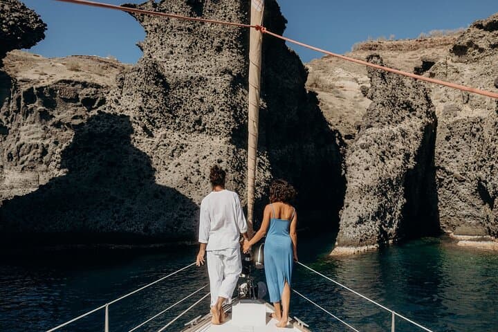 Private Santorini Sunset Sailing Volcano Tour with Dinner & Hot Springs photo 6