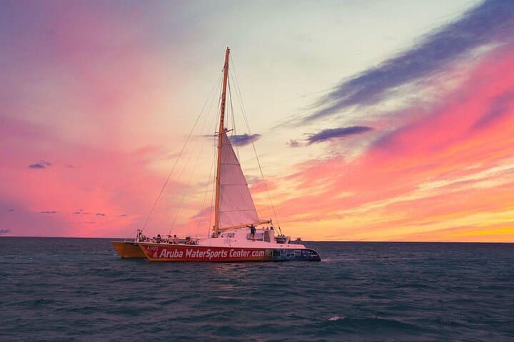 Aruba Sunset Sail Aboard The Arusun Catamaran — Palm Beach Evening Cruise