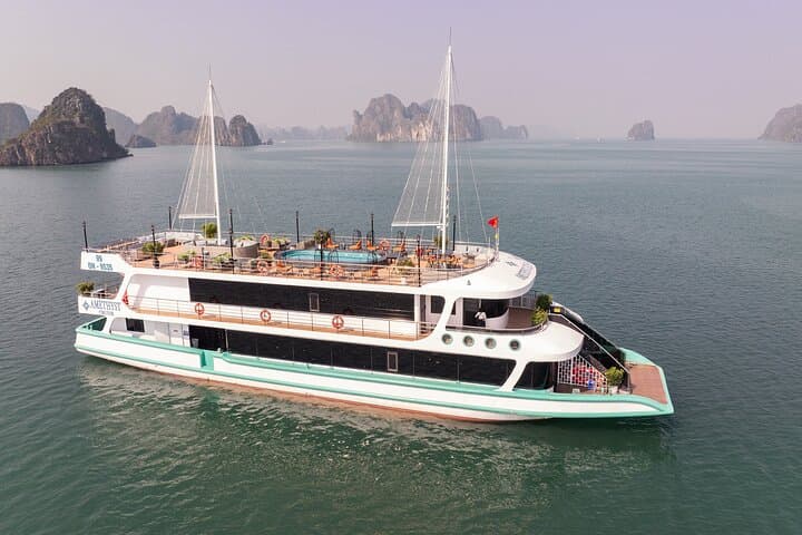 Halong Bay 5-Star Day Cruise from Hanoi — Buffet Lunch & Limousine Transfer photo 3