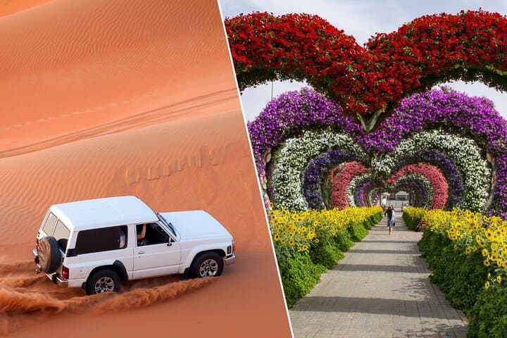 Dubai Desert Safari & Miracle Garden Combo: Dune Thrills and Floral Wonder photo 1