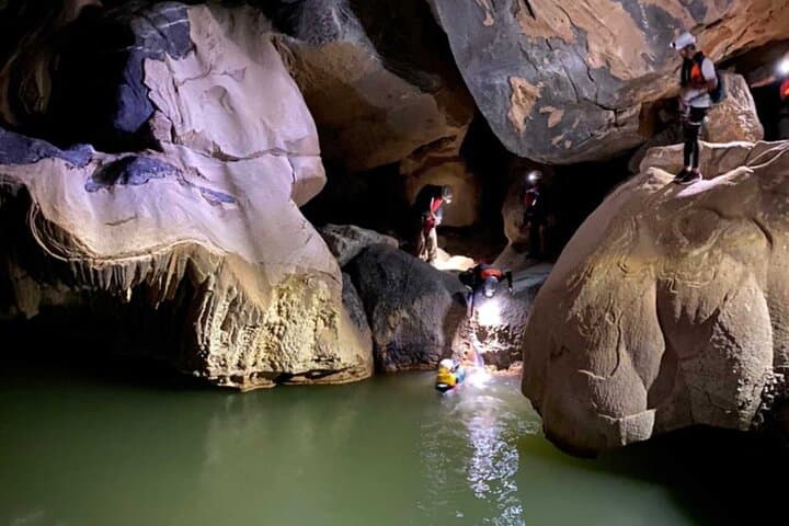 Al Hoota Cave Canyoning: Underground Abseil, Swim & Blackout Experience in Al Hamra photo 3