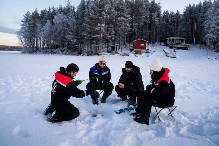 Snowmobile and Ice Fishing Experience in Rovaniemi, Lapland photo 2