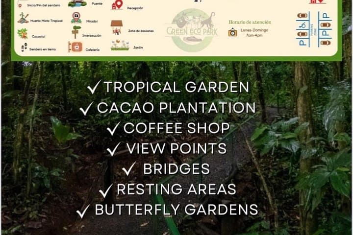 Green Eco Park Nature Trail Experience Costa Rica — Rainforest Walk, Butterfly Gardens & Views photo 4