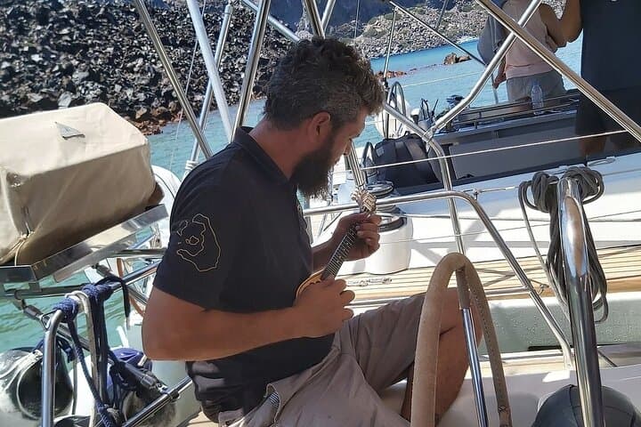 Santorini Volcano Sailing: Semi-Private Morning & Sunset Cruise to Hot Springs, Red & White Beaches photo 6
