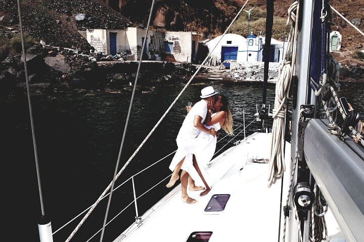 Private Santorini Sunset Sailing Volcano Tour with Dinner & Hot Springs photo 4