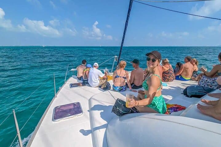 Private Cancún Catamaran: 4-Hour Snorkel Cruise at El Meco Reef photo 2